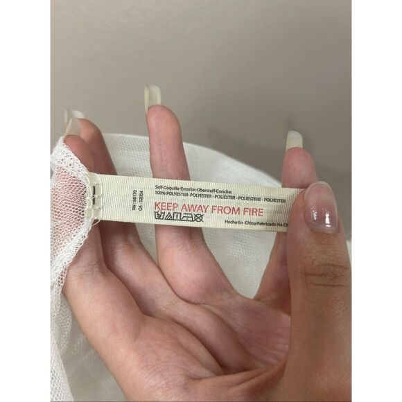 NWOT Free People Intimately White Sheer Push Send Mini Slip Women's Small - Picture 5 of 8